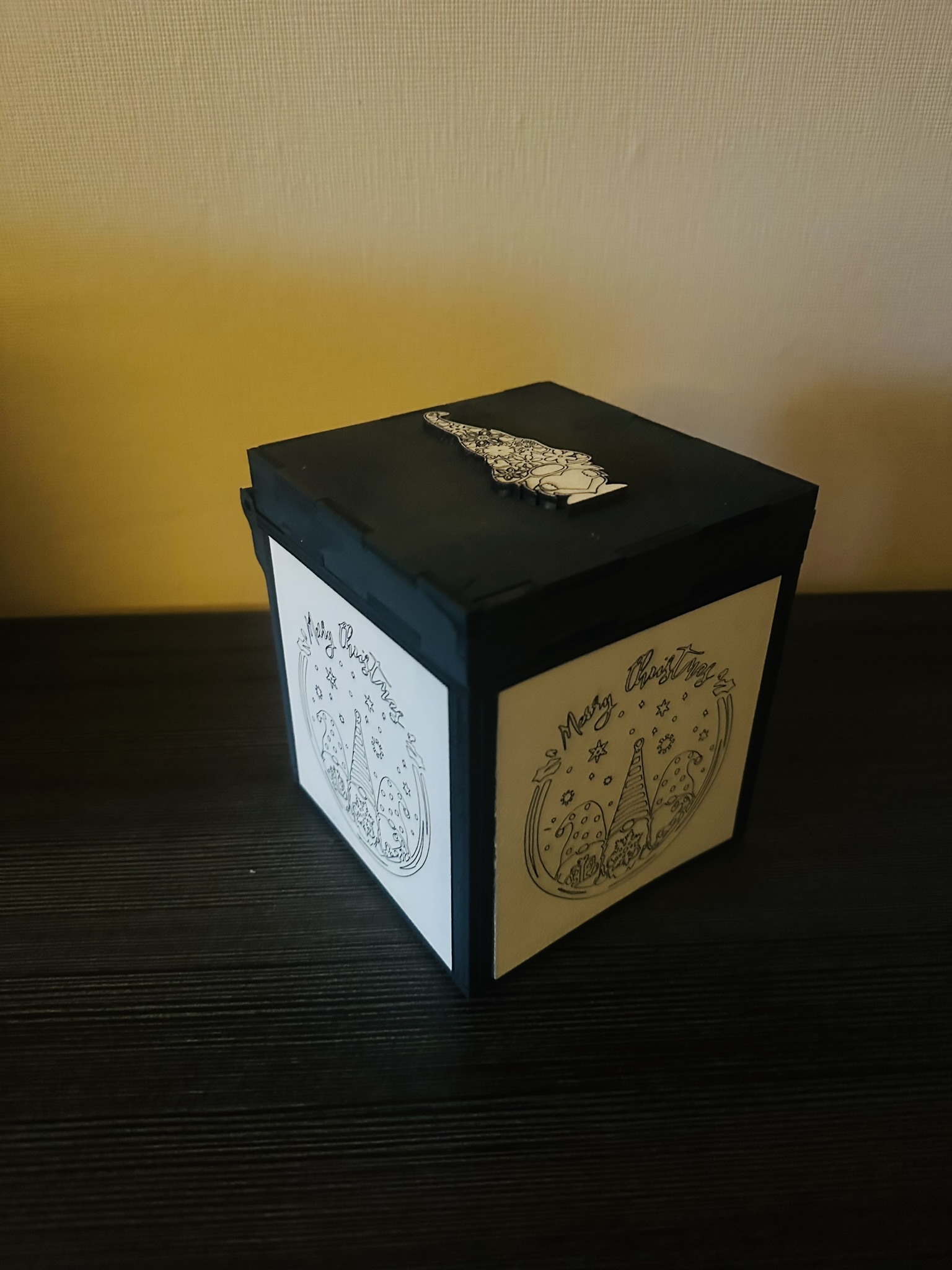 Weihnachten box Grau / Weiß