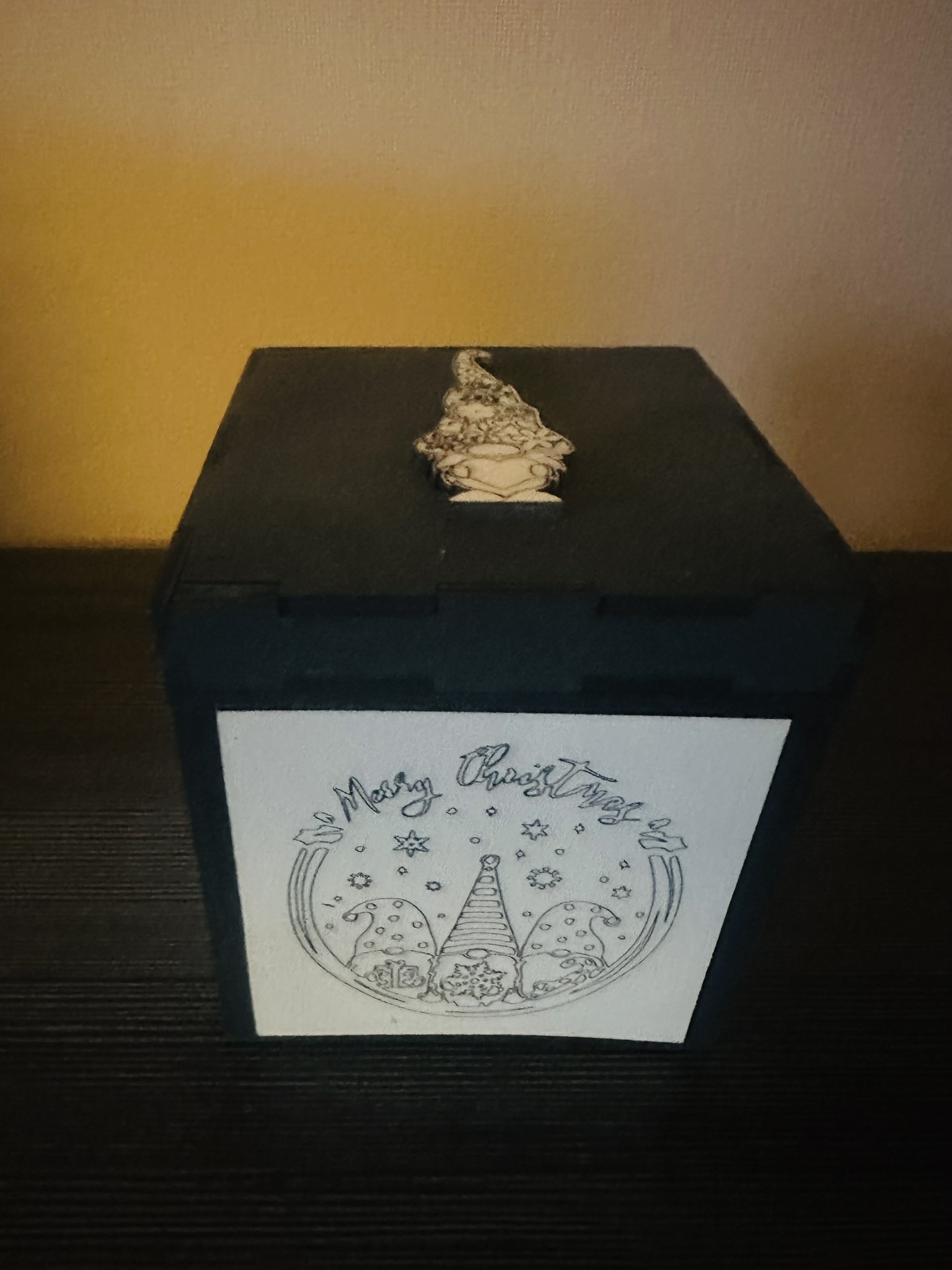 Weihnachten box Grau / Weiß