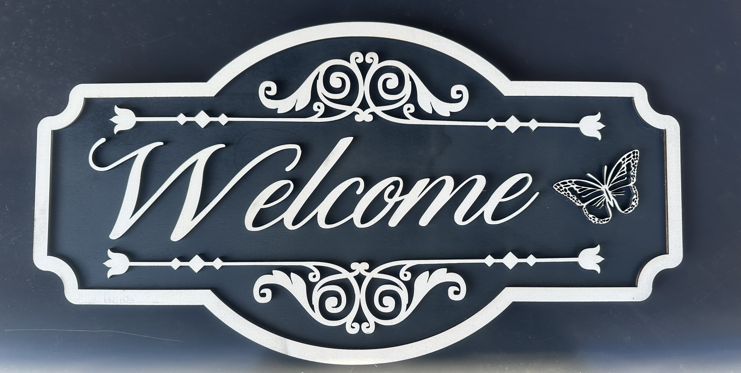 Türdekoration WELCOME