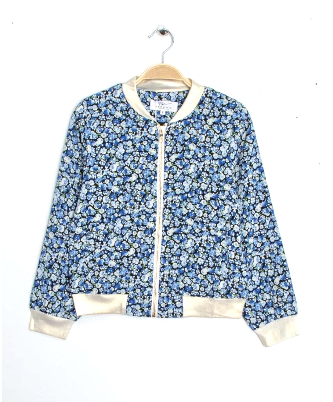 Bomber fleuri finition dorée