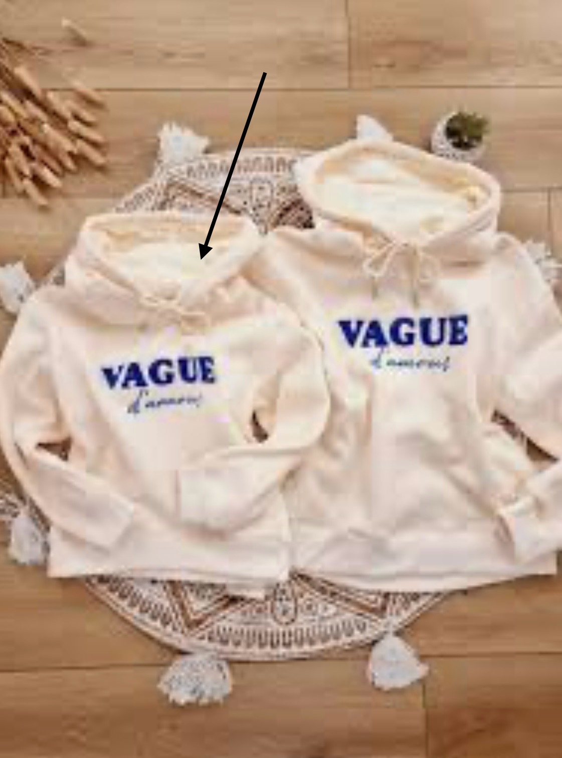 Sweat à capuche "Vague d'Amour"