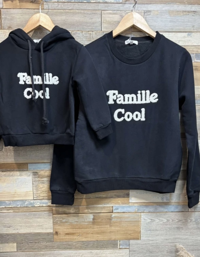 Sweat à capuche Famille Cool enfant