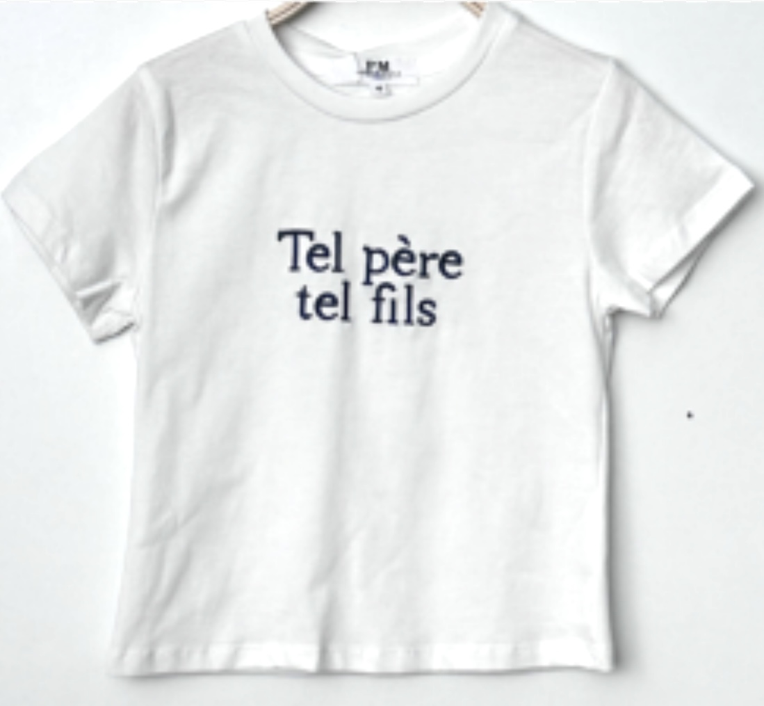 T-shirt blanc 'Tel père tel fils'