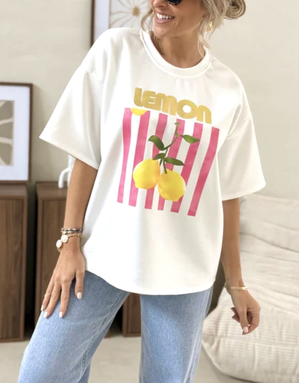 T-shirt à motif citron