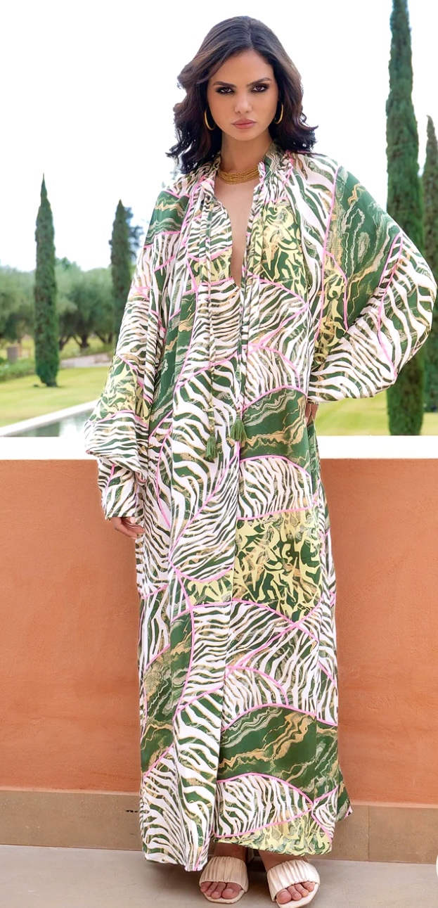Robe Longue Imprimée Gold&Silver