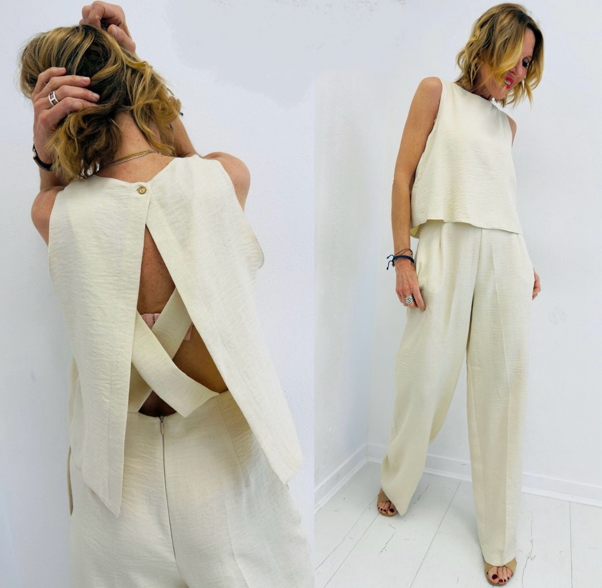 Combinaison élégante beige