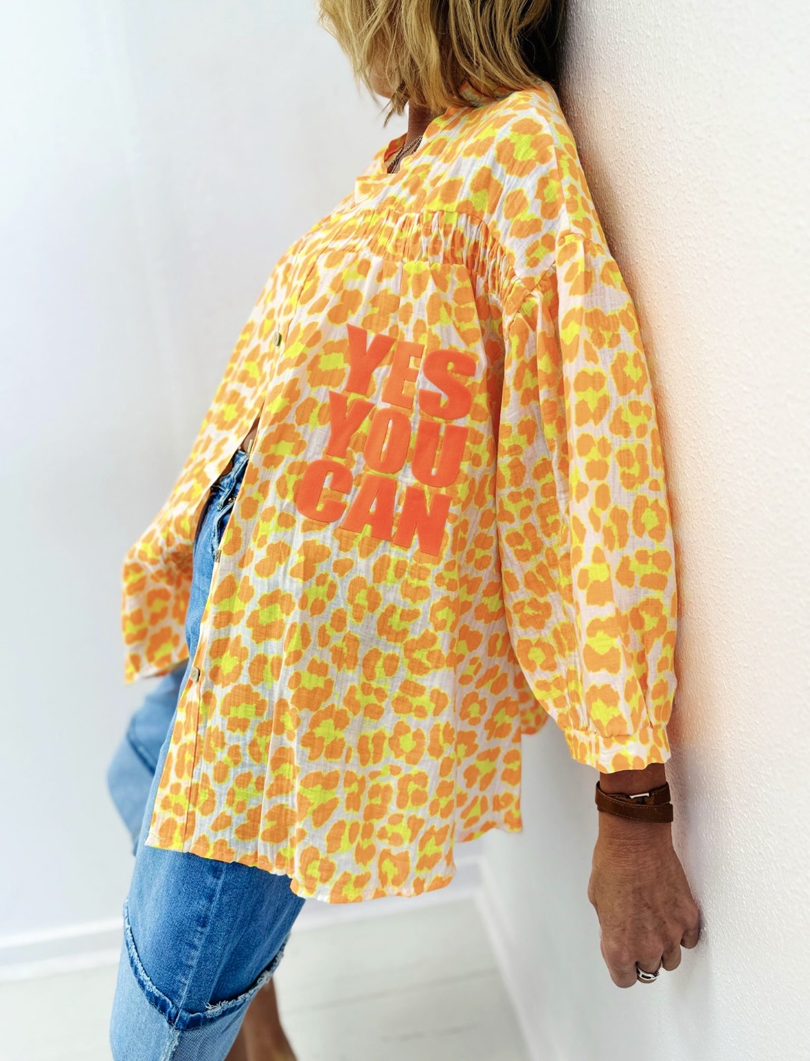 Chemise à motif léopard