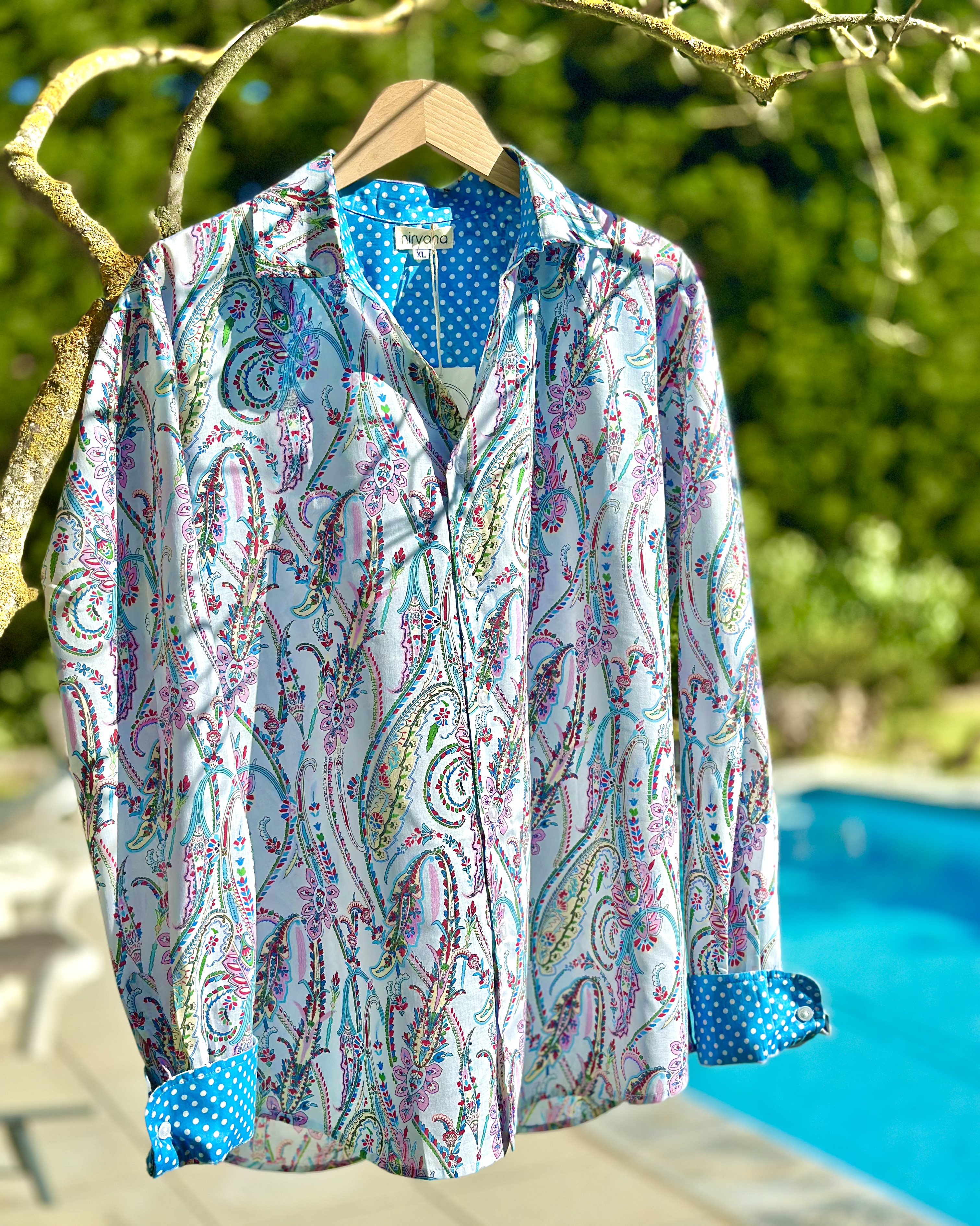Chemise à motifs paisley