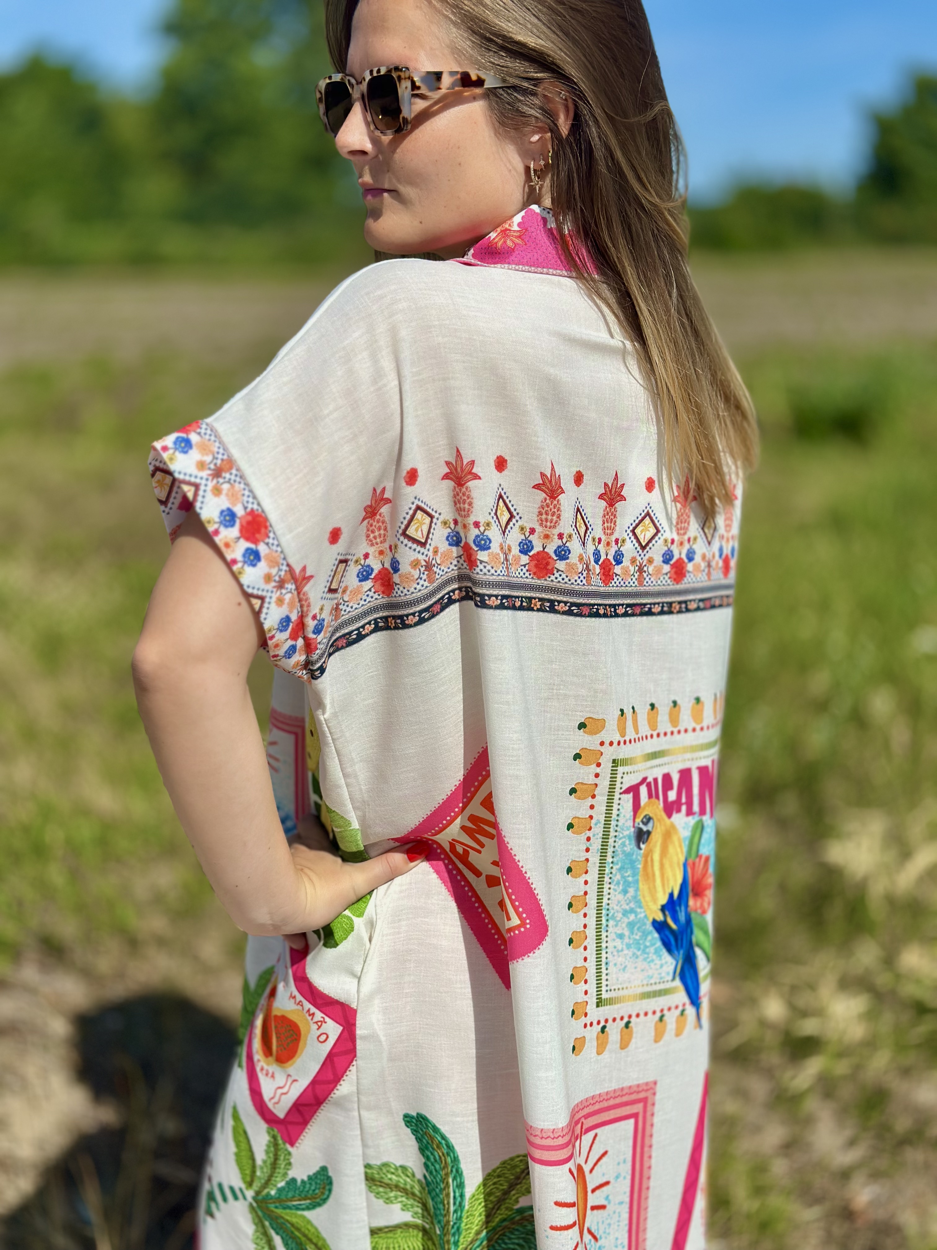 Robe chemise d'été colorée