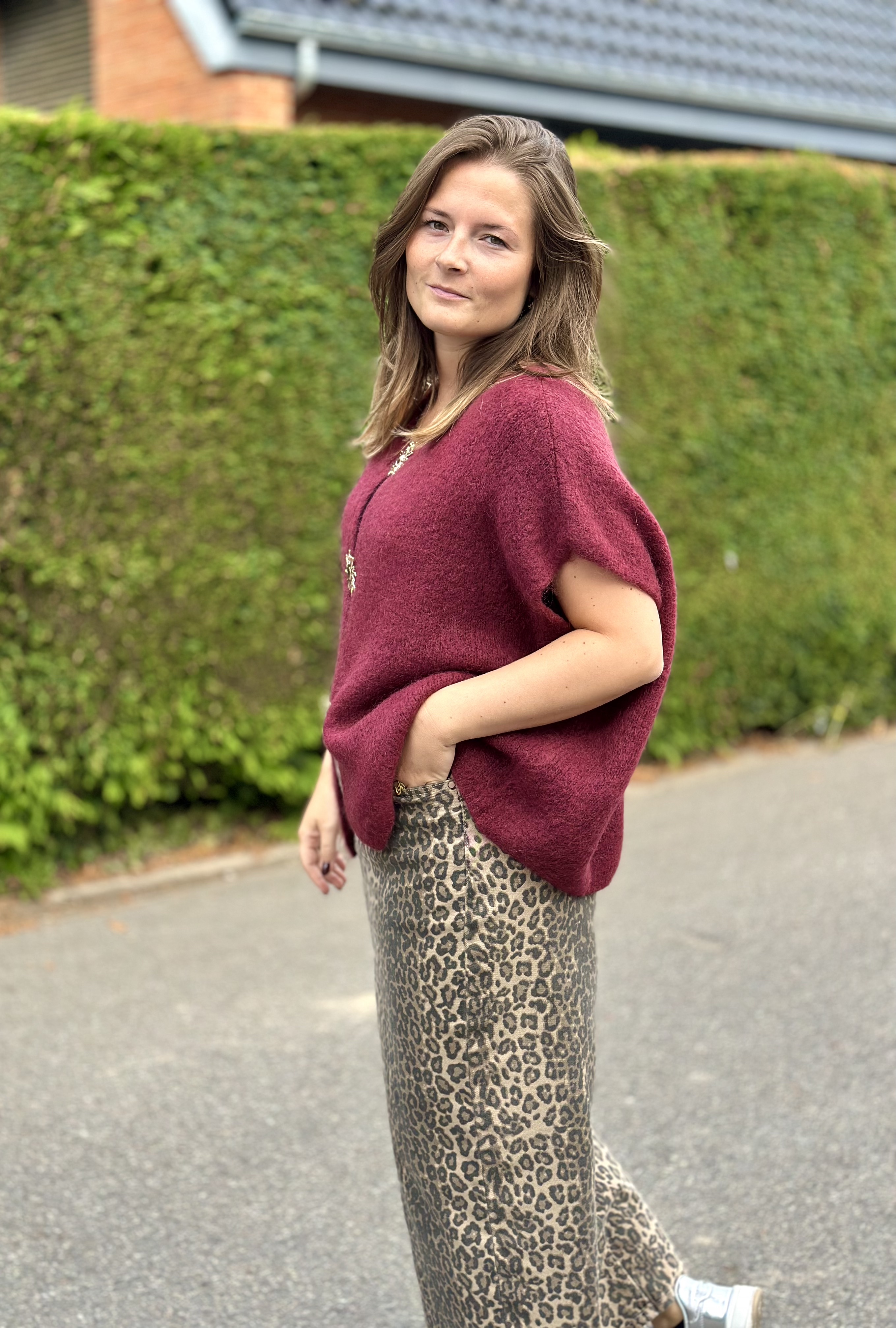 Gilet bijoux bordeaux Farfalla