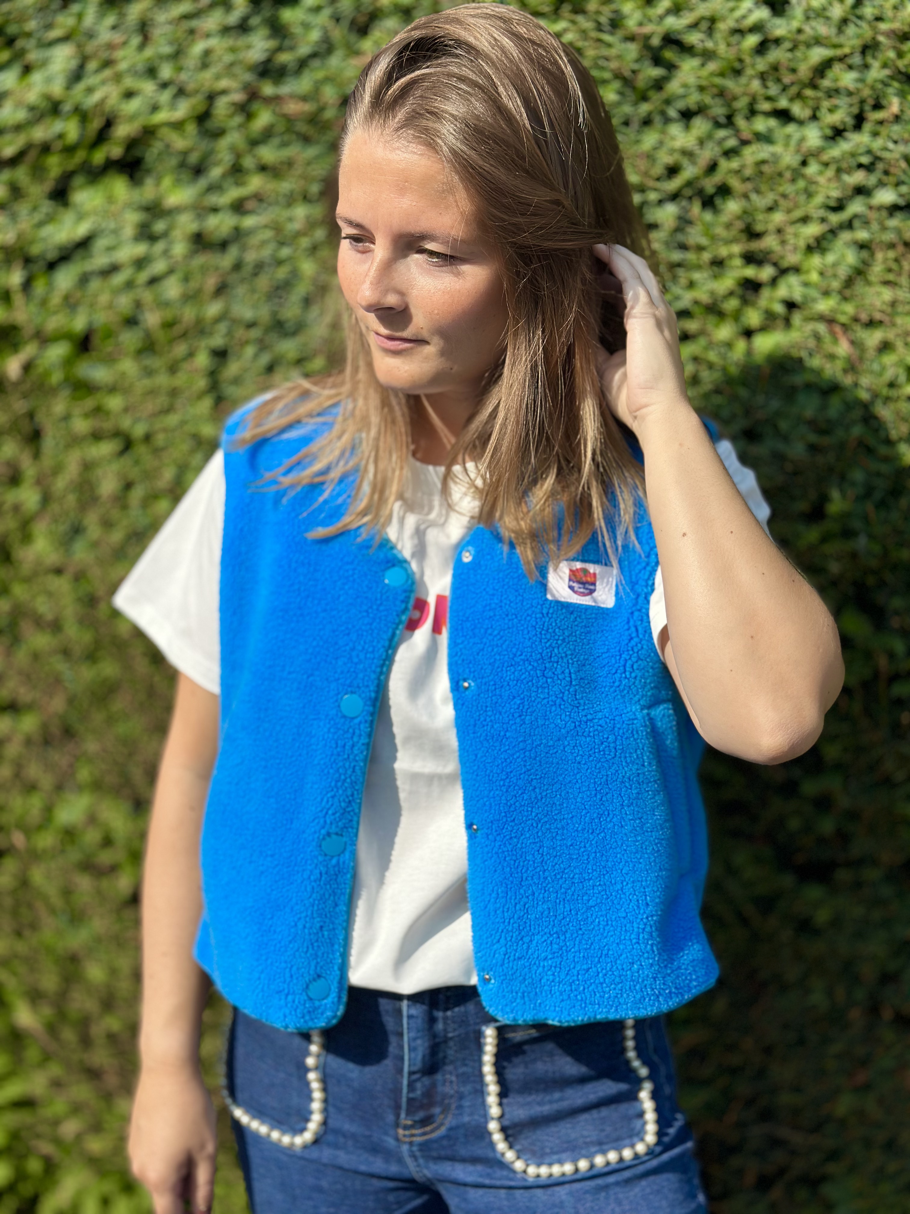 Gilet bleu en polaire