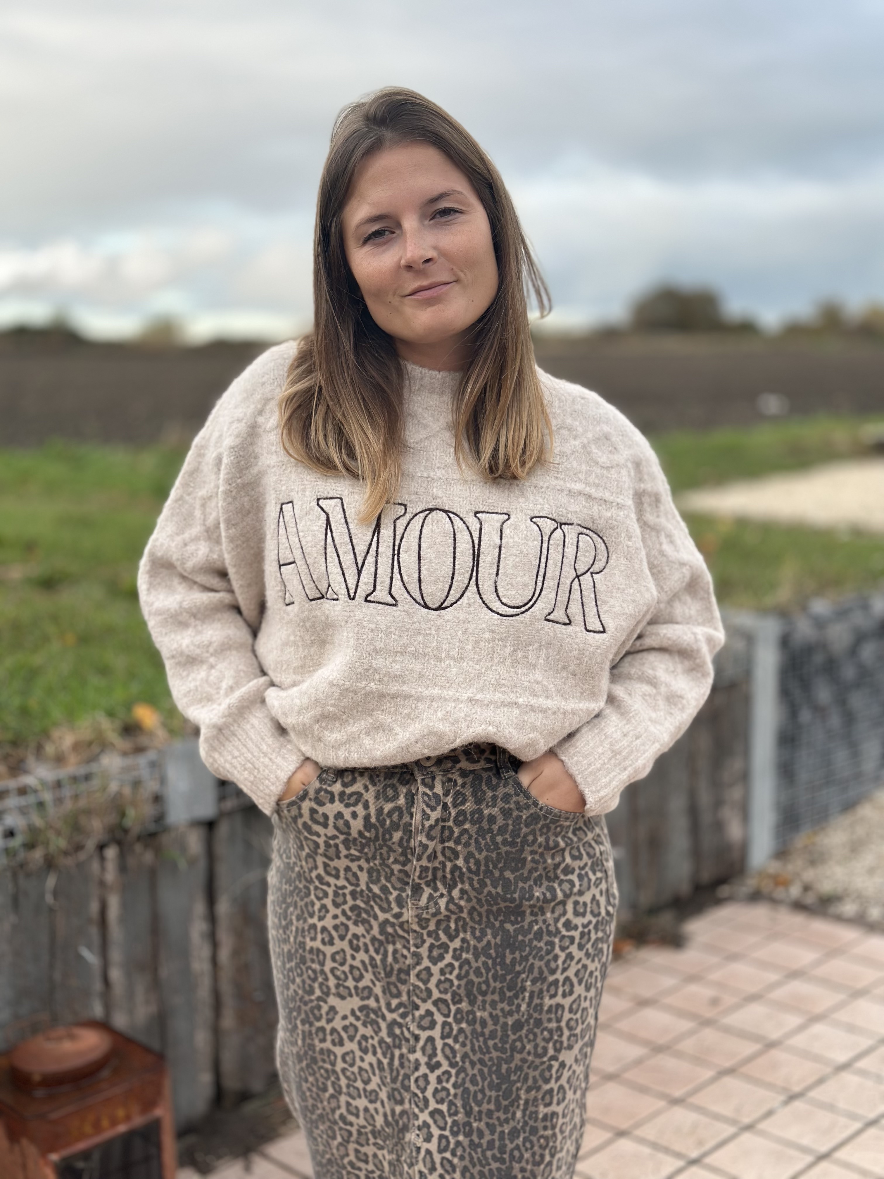 Pull en laine 'AMOUR'