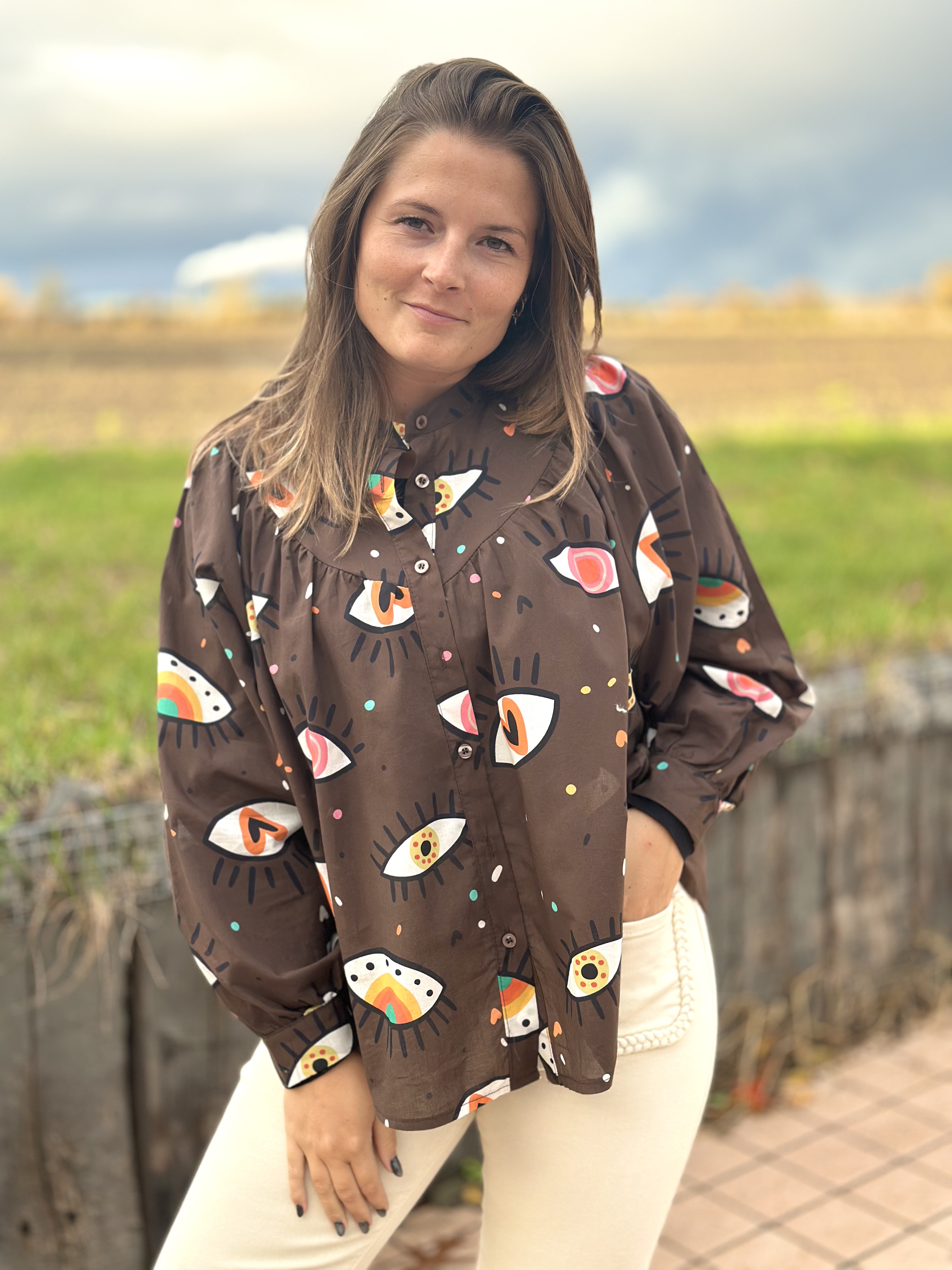 Chemise à motifs graphiques