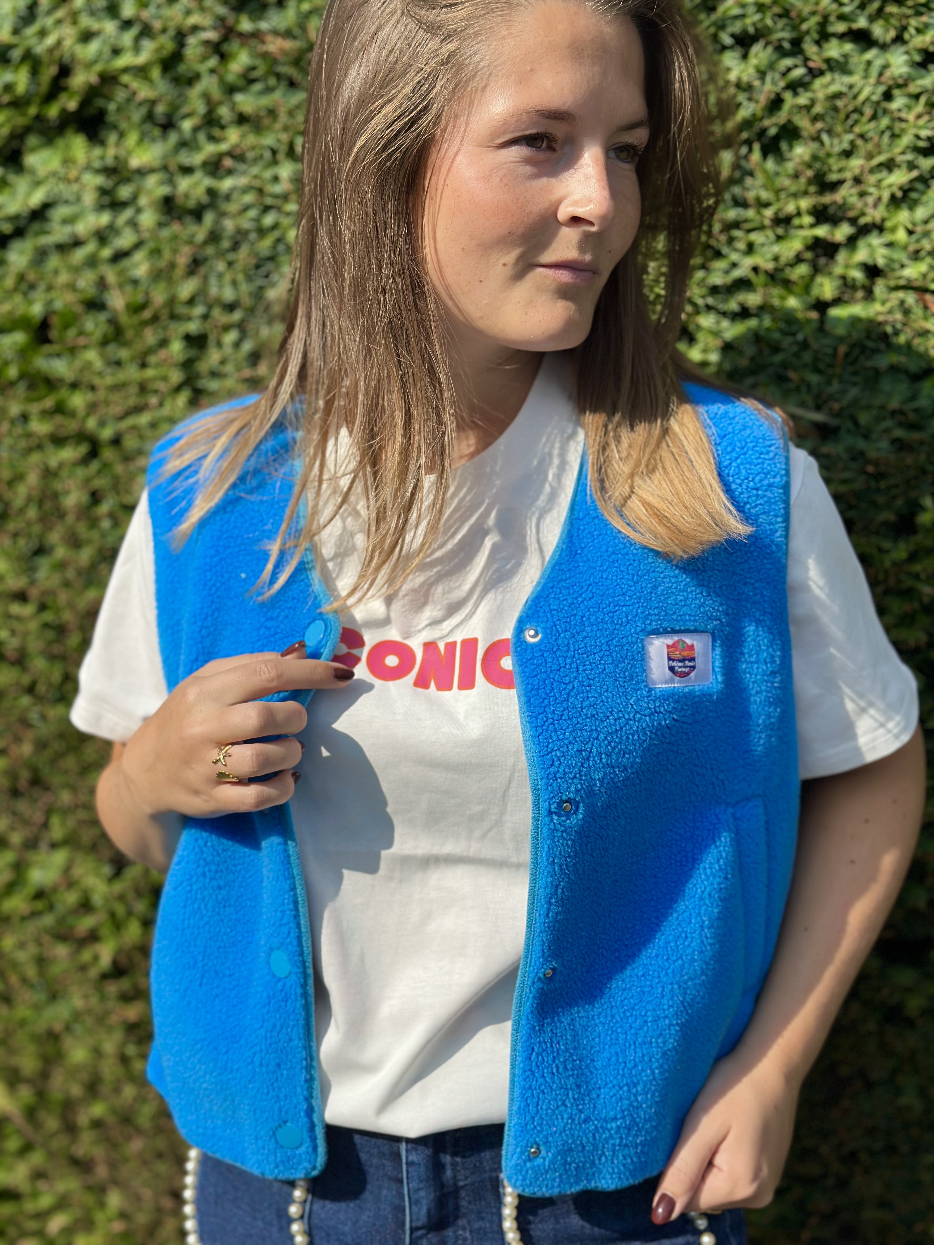 Gilet bleu en polaire