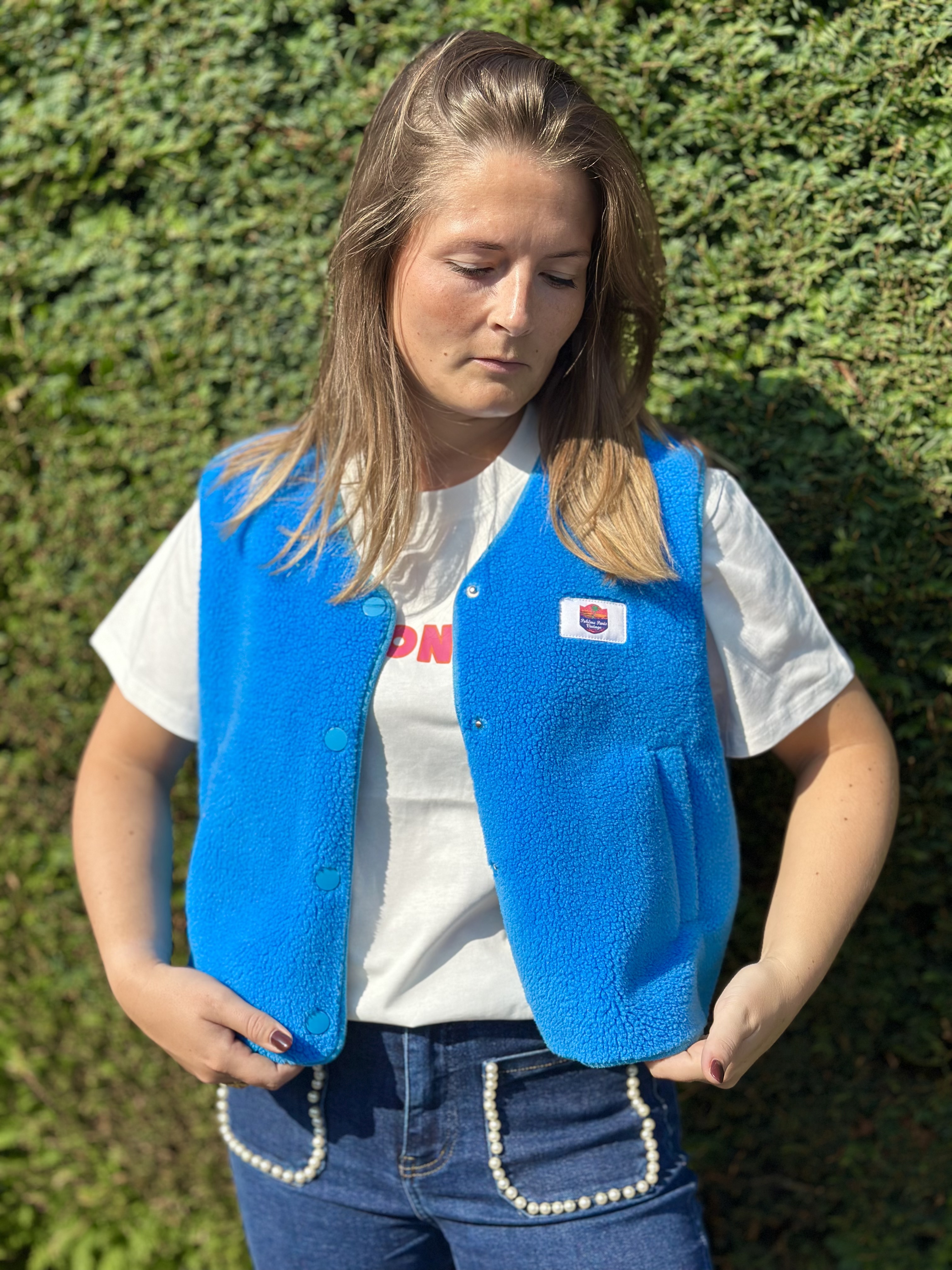 Gilet bleu en polaire