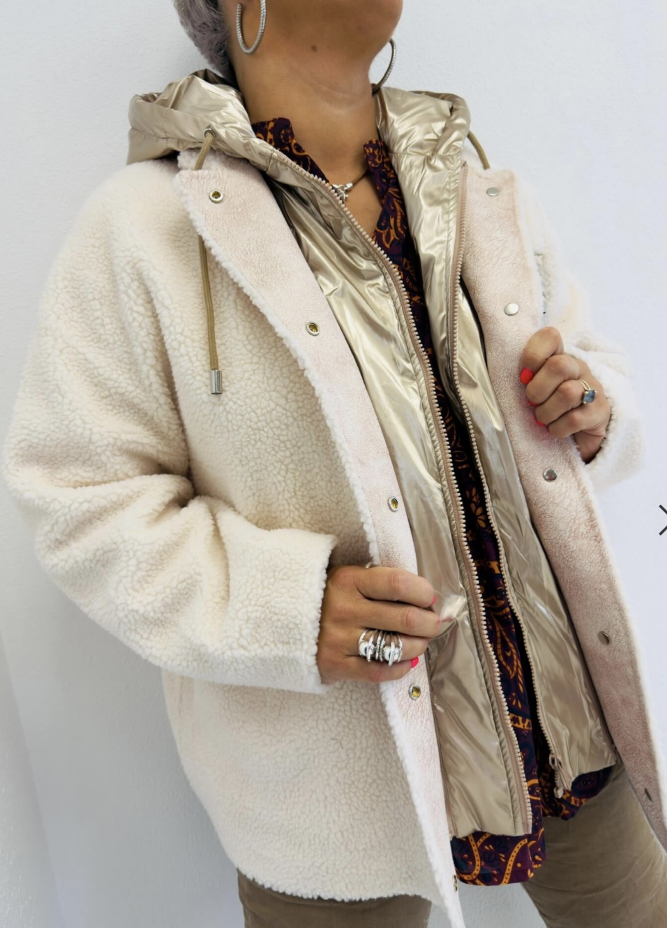 Veste en laine bouclée GT