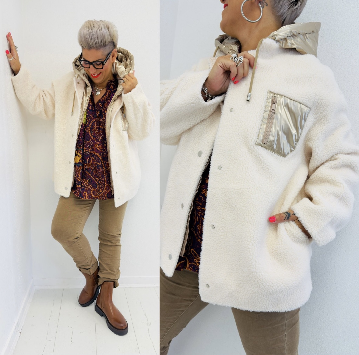 Veste en laine bouclée GT
