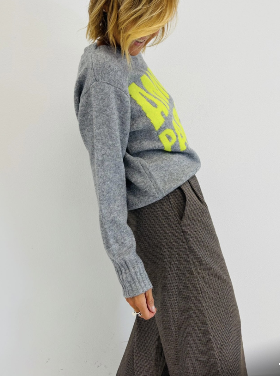 Pull 'Amour Paris' gris