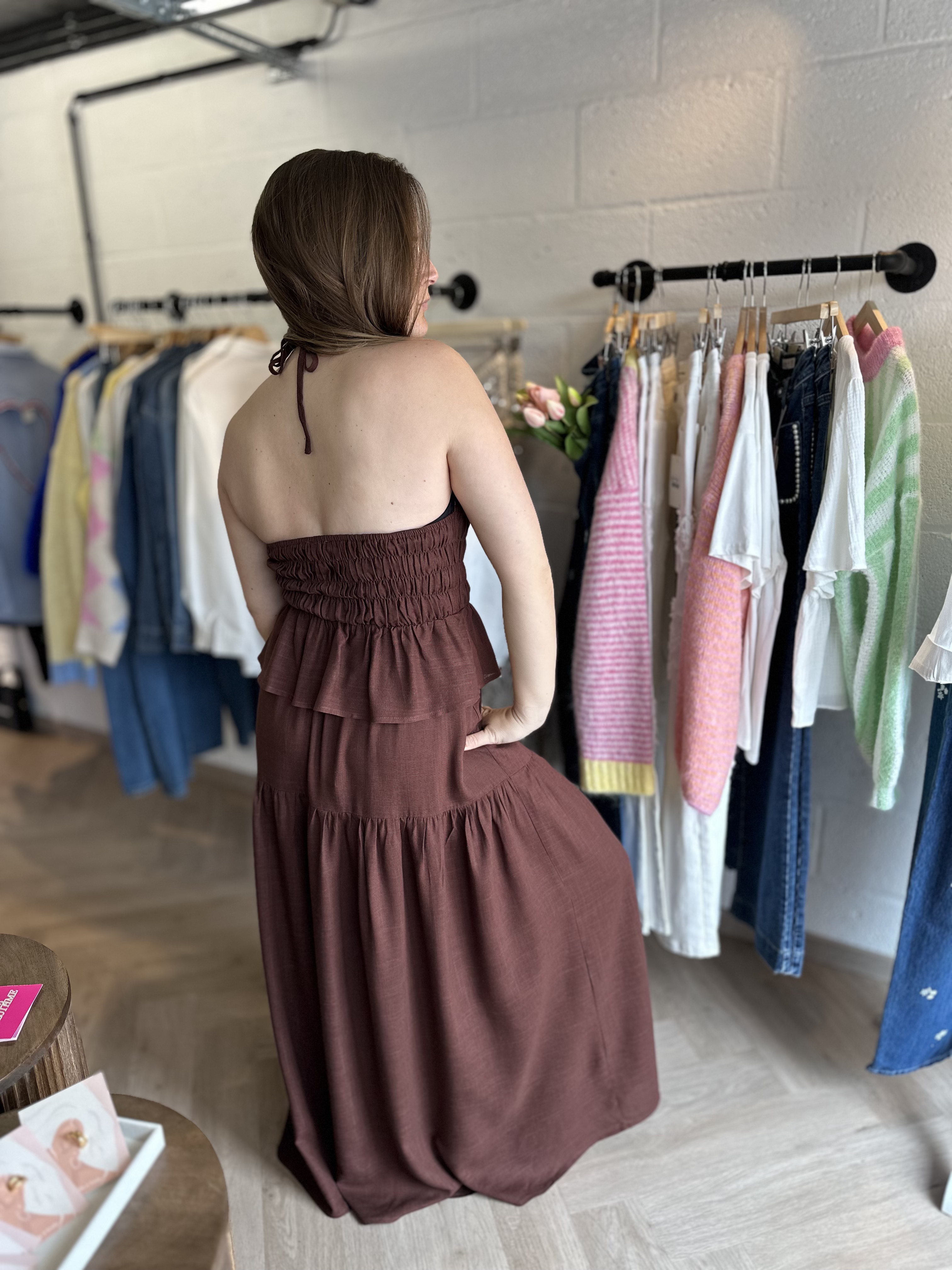 Jupe choco en lin mélangé