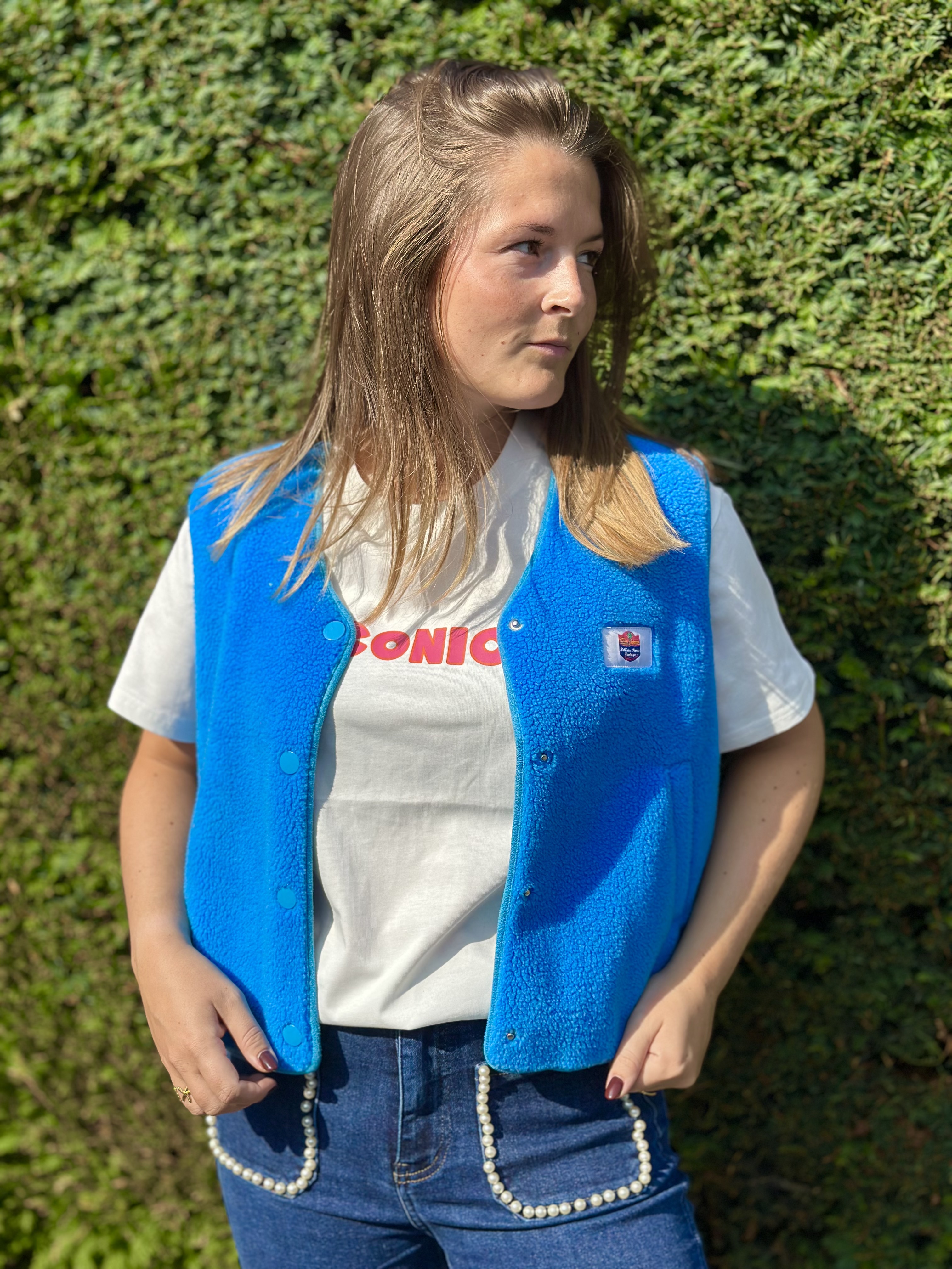 Gilet bleu en polaire