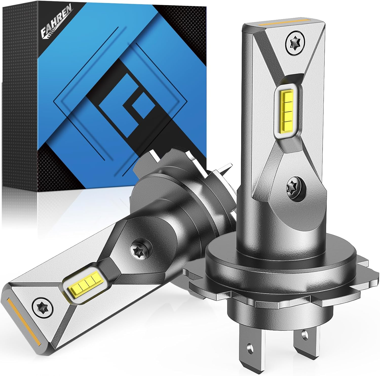 Fahren H7 LED Headlight Bulb, 600% Brightness, Plug and Play, Pack of 2