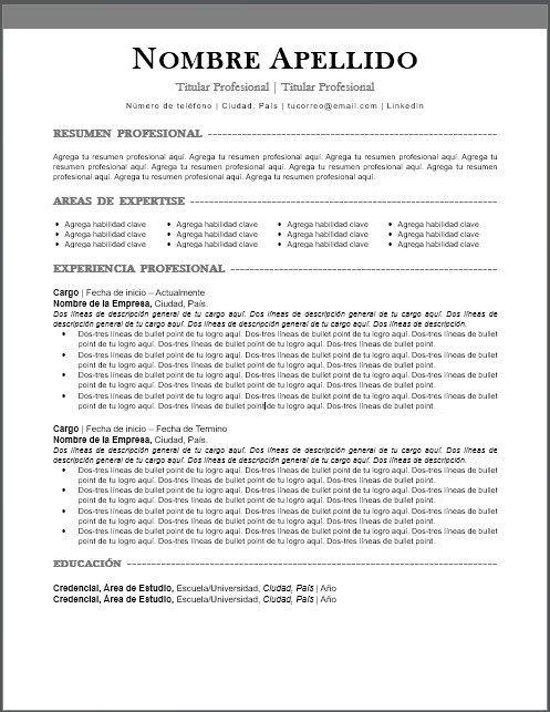 Formato de Currículum #5