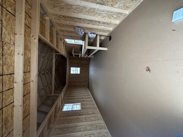 12 x 24 High Wall Barn w/Double WorkBench & Shelving