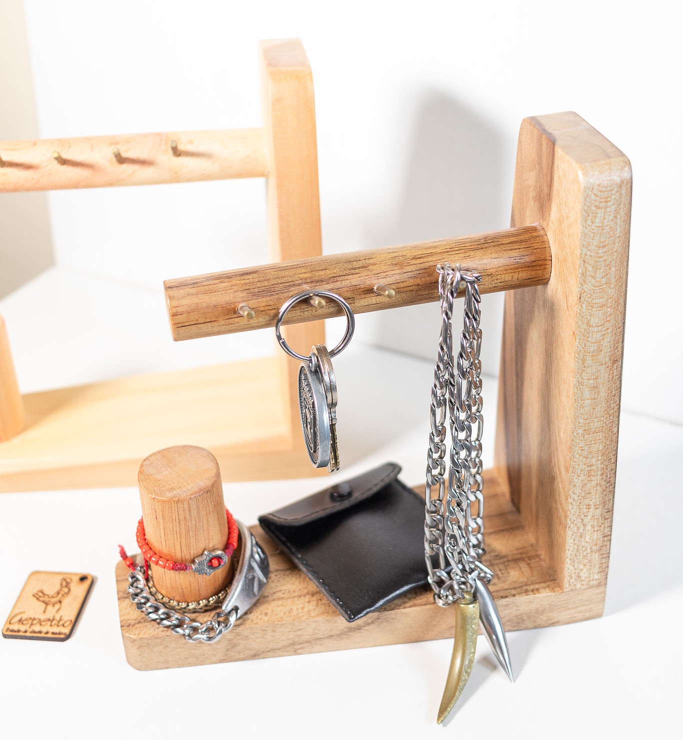 Organizador de escritorio Madera pulseras - reloj