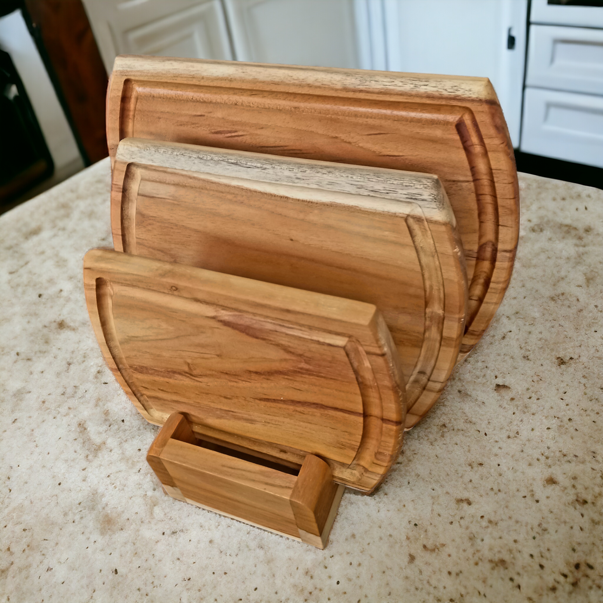 Set de Tablas para Asado cocina en Madera Teca