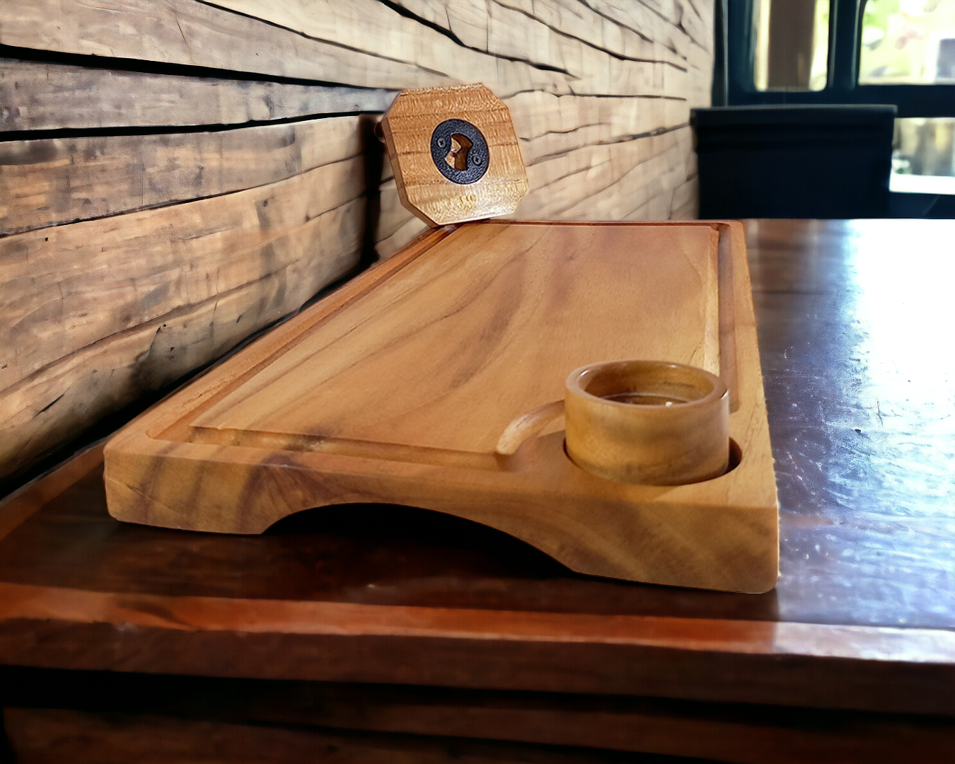 Set Tabla Teca Cocina Asados 40 x 20