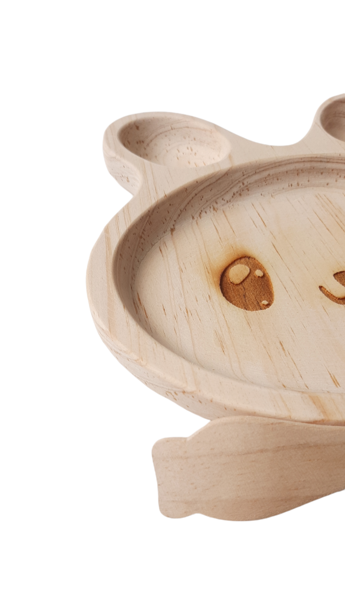 Plato madera pino para bebe