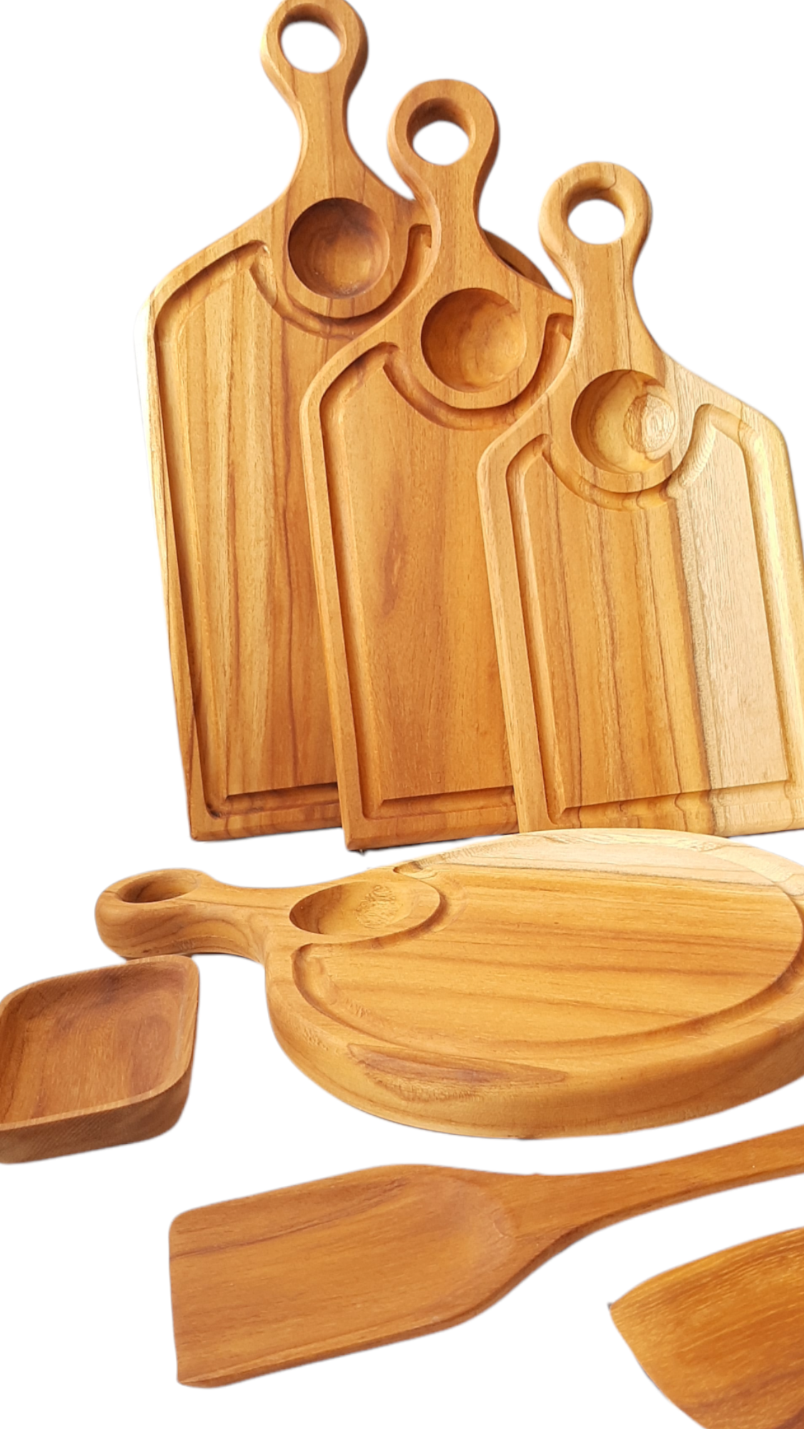 Set Tablas de Teca para Cocina 8 piezas