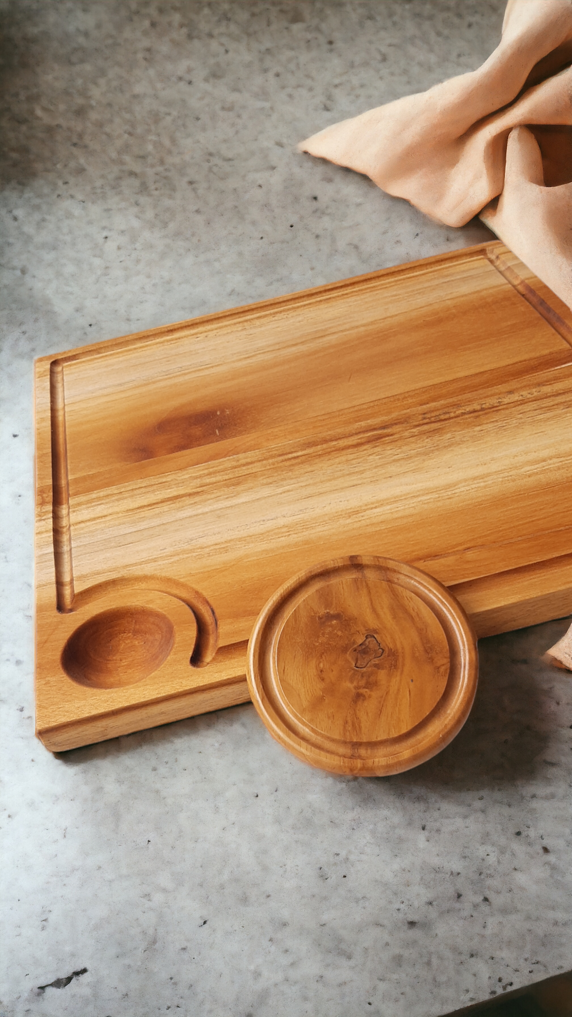 Tabla de Teca para Cocina Teca 35 x 35