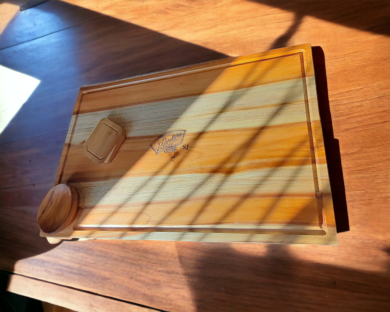 Tabla de Teca para Cocina con Salsero 70 x 40 