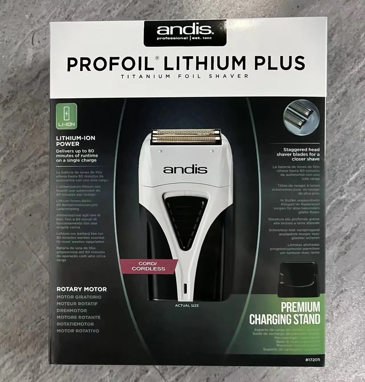 Barbeador elétrico Andis Pro Lithium Plus