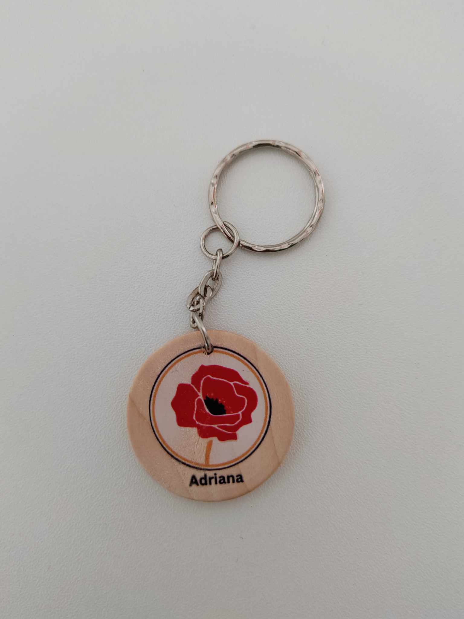 5x Custom Logo printed keychains