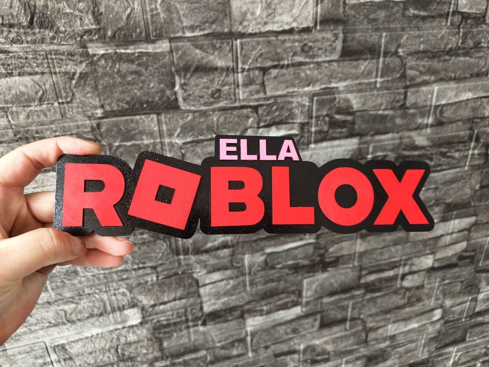 Wooden Personalised Handmade Roblox Plaque