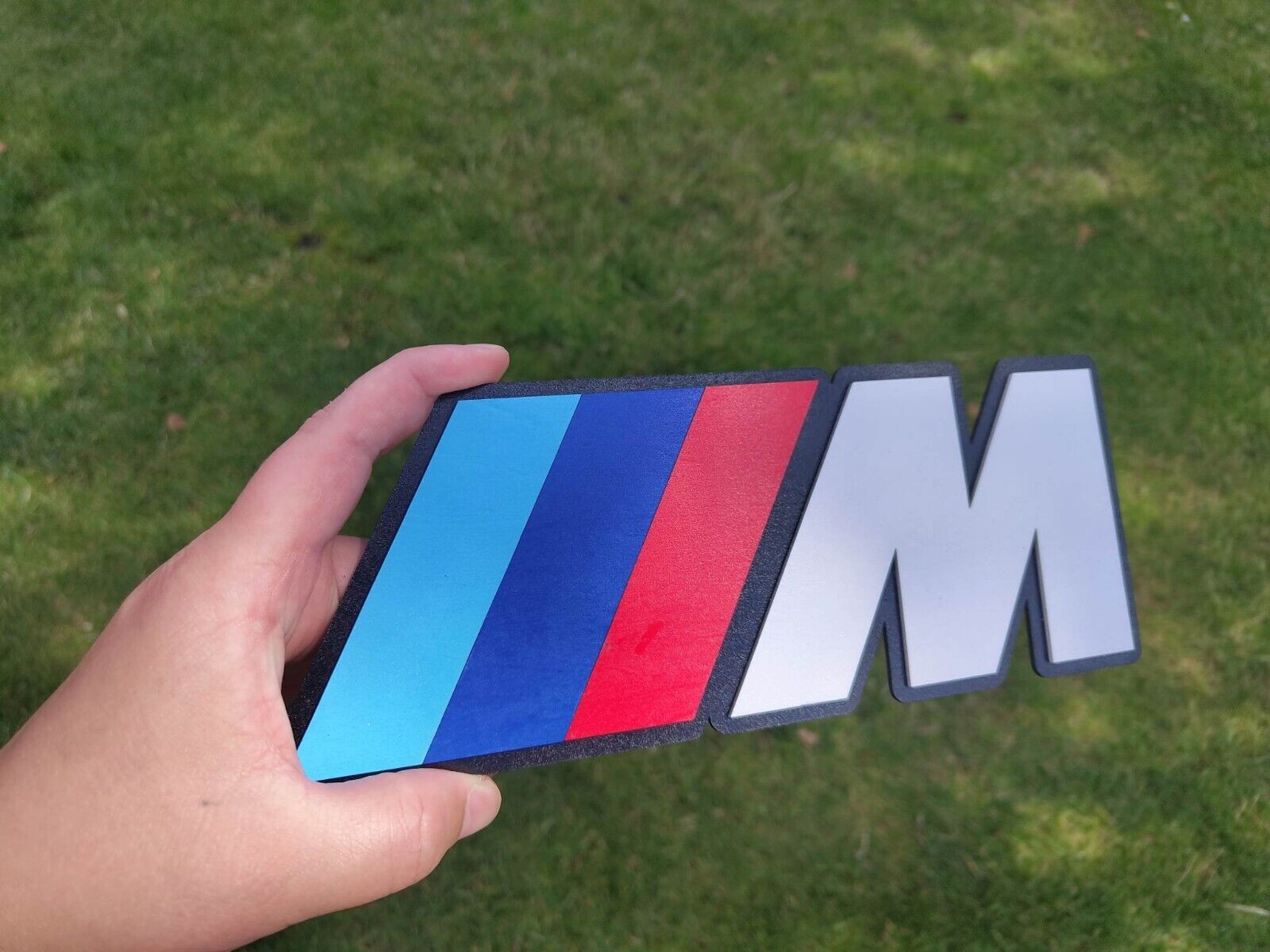 Personalised BMW M-power wooden logo
