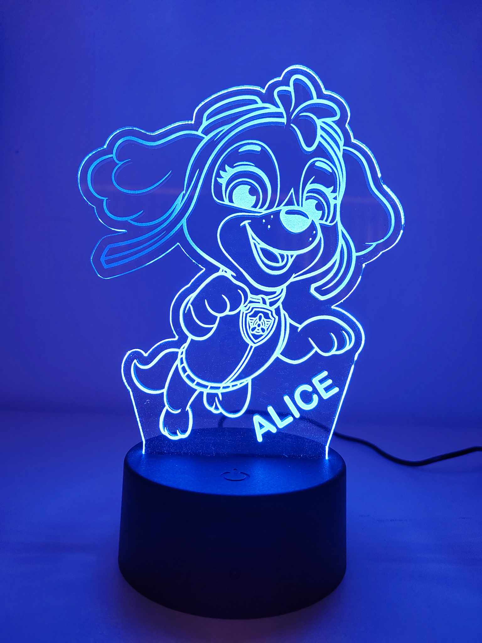 3D LED night lamp - Skye Paw Patrol