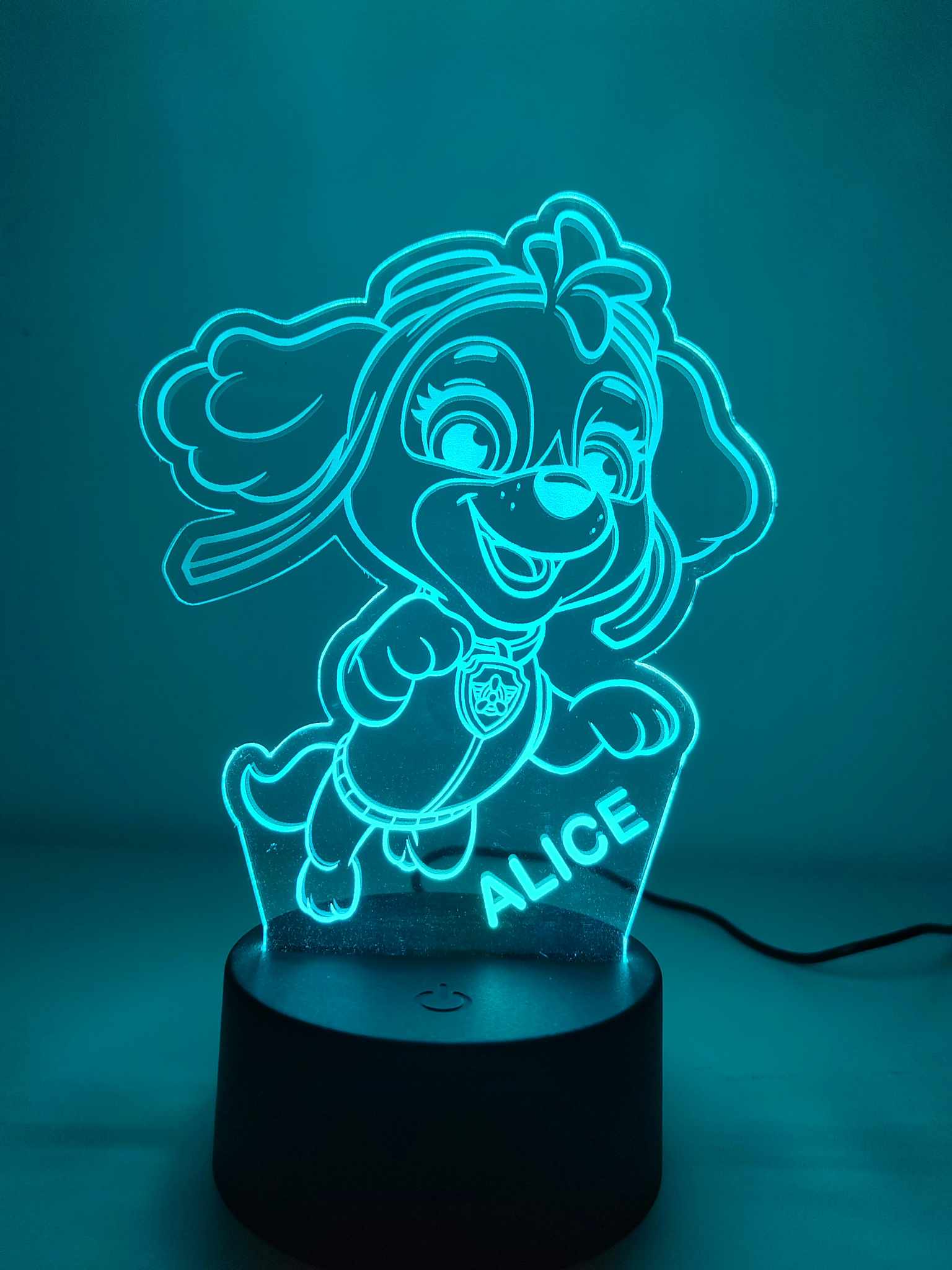 3D LED night lamp - Skye Paw Patrol