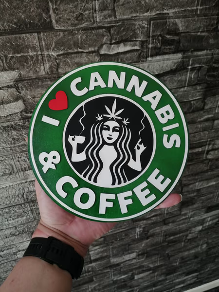Cannabis & Coffee Sign