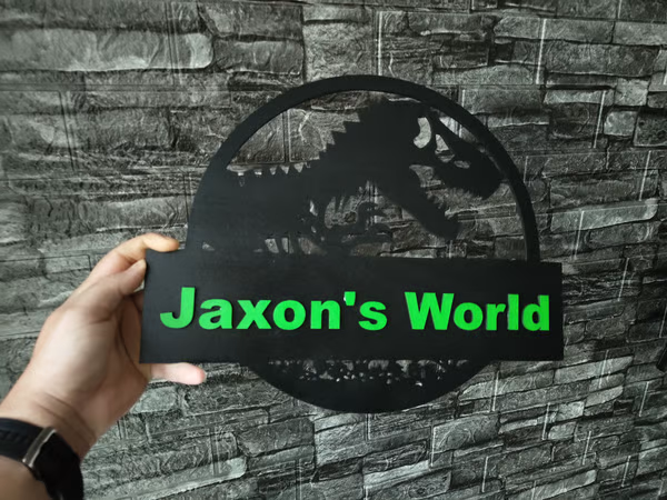Dinosaur Themed Wall Sign