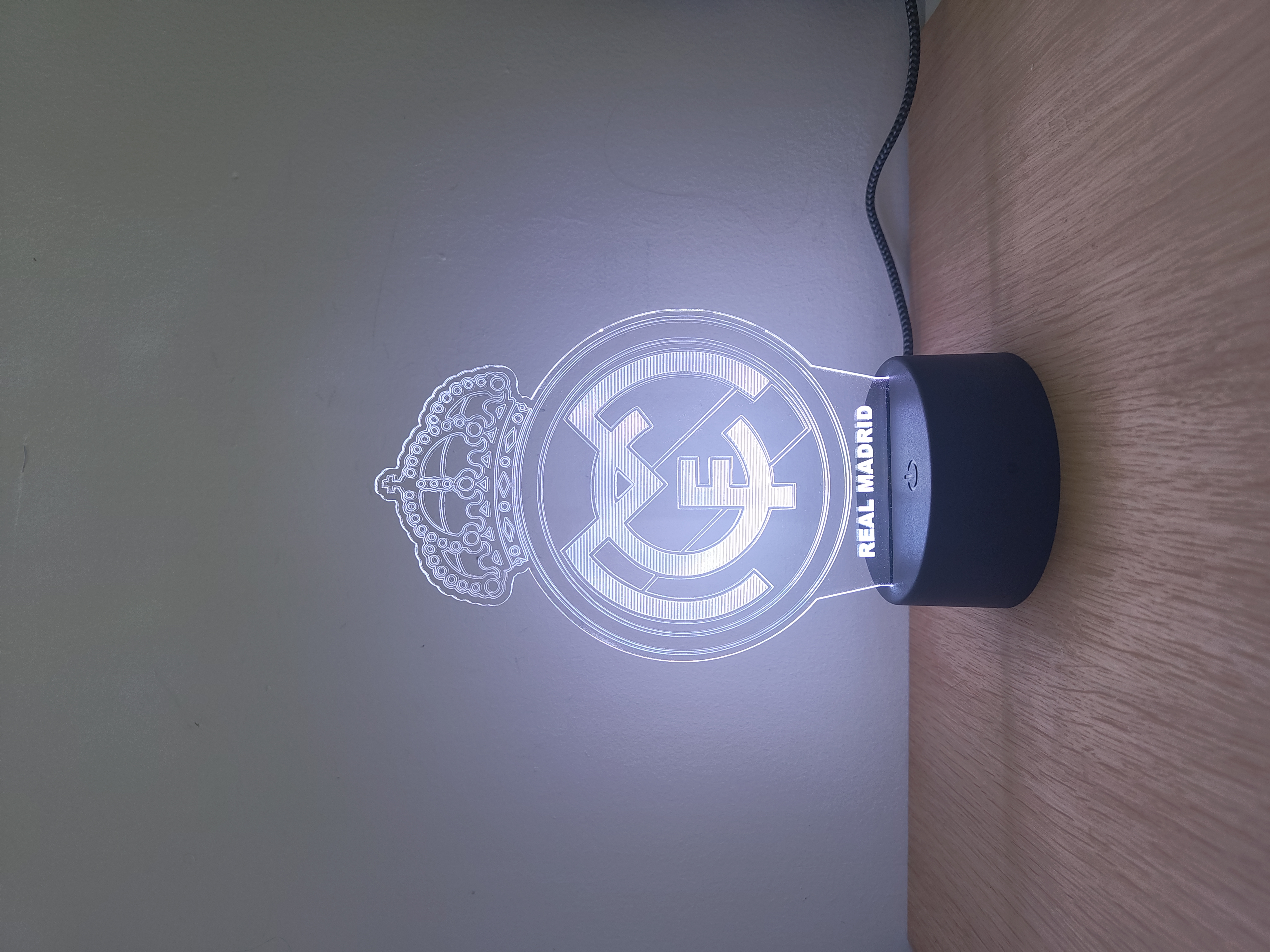 3D LED night lamp - REAL MADRID