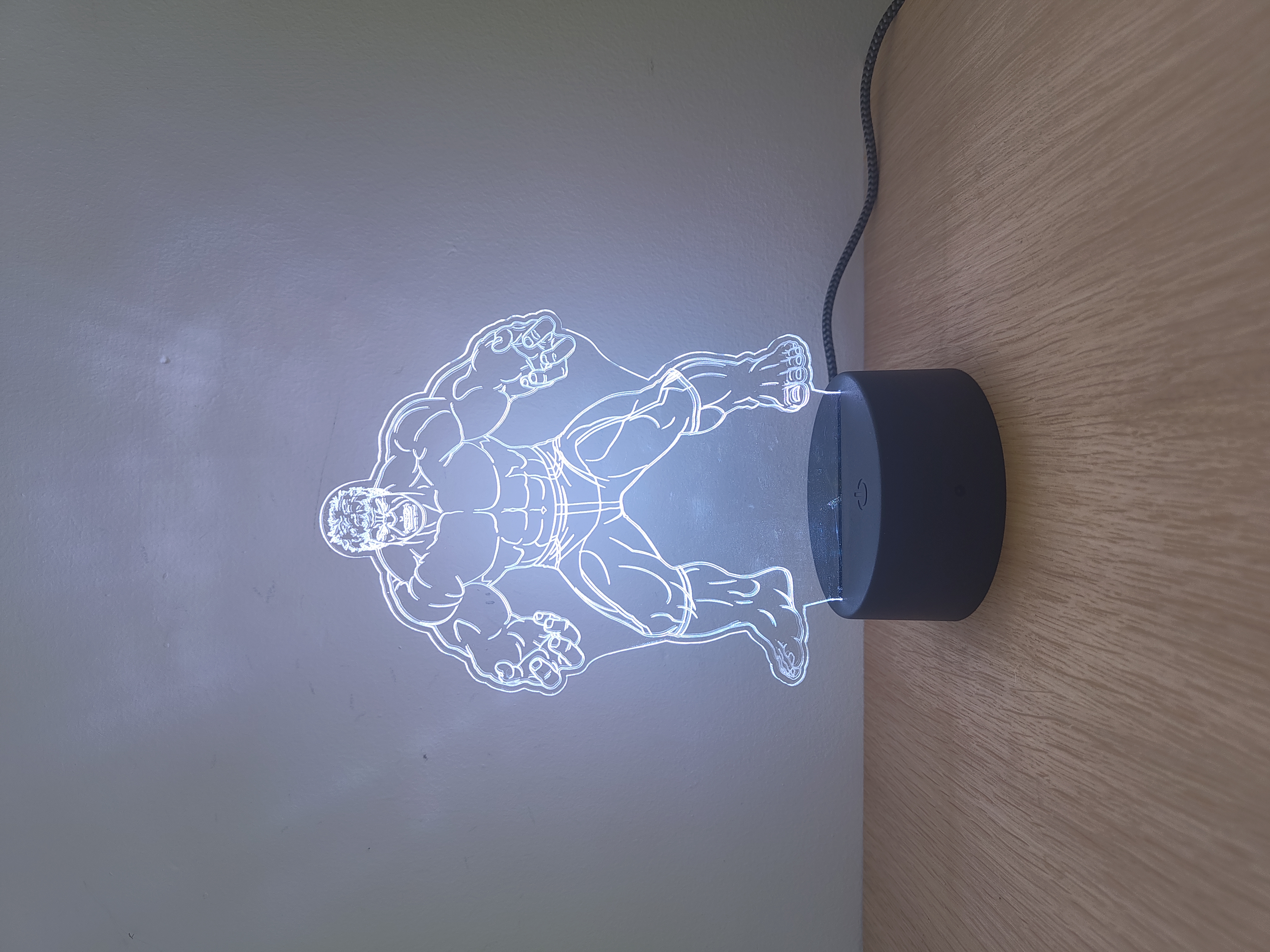 3D LED night lamp - Hulk
