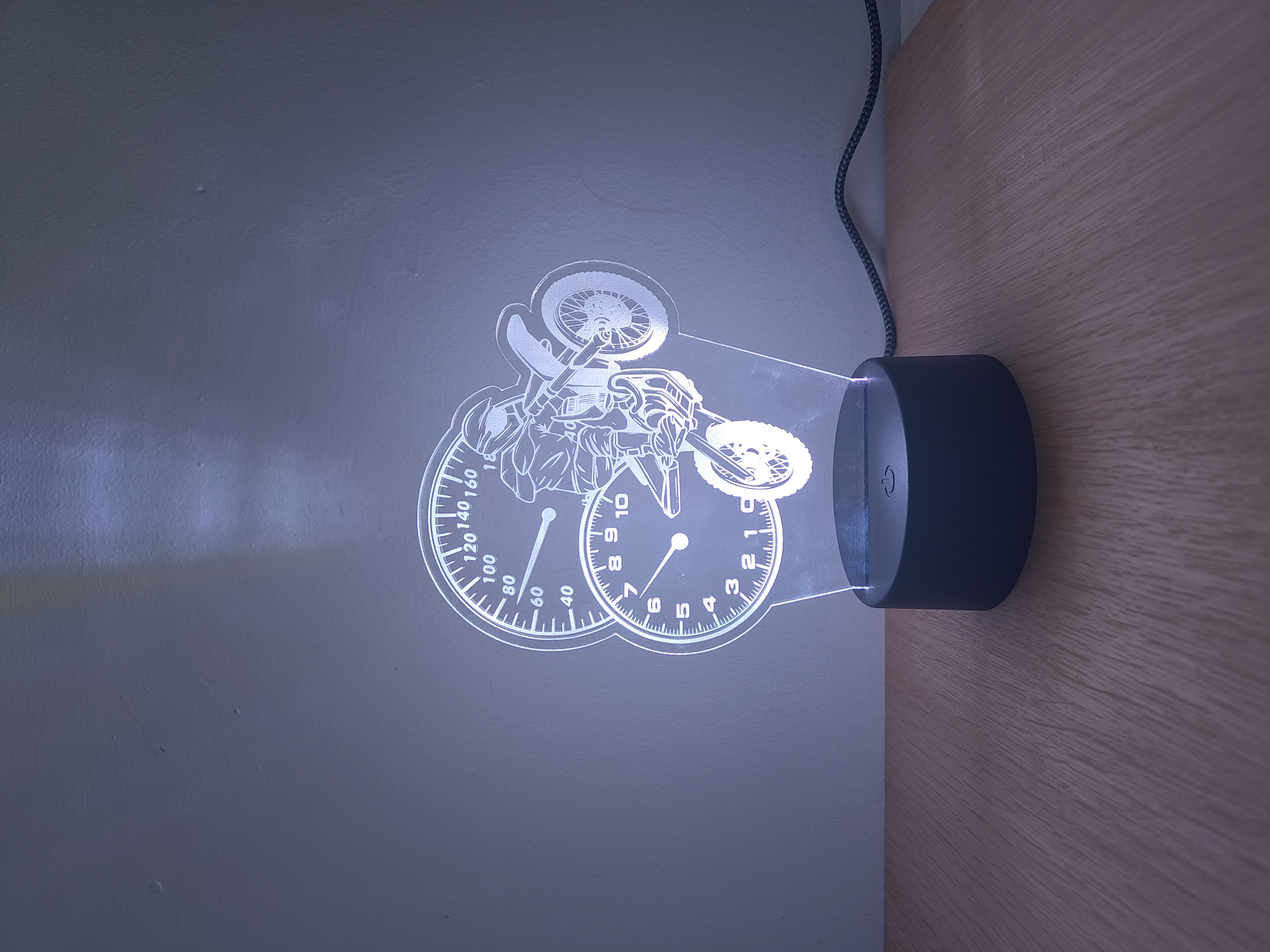 3D LED night lamp - Dirt Speedometer