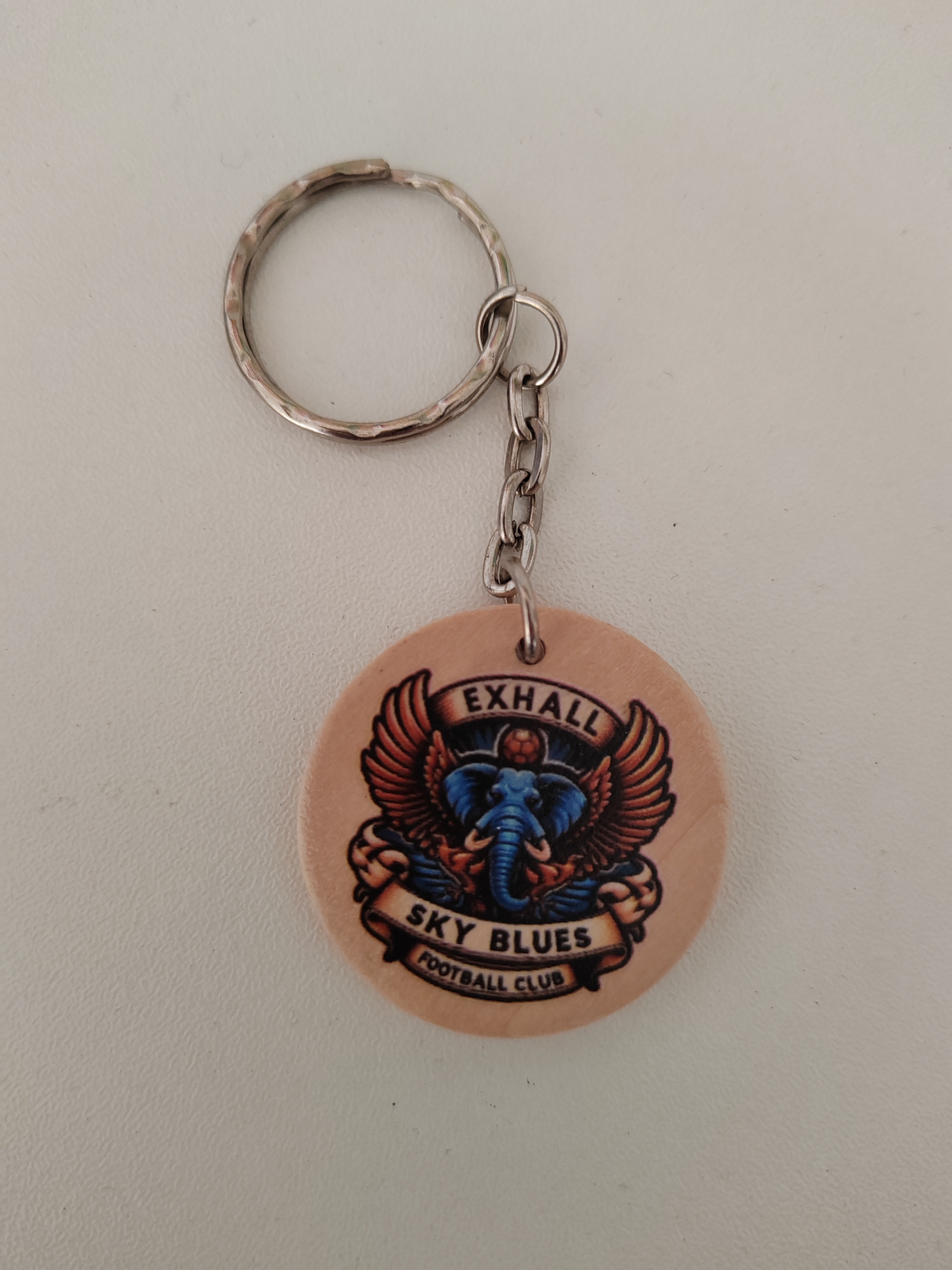5x Custom Logo printed keychains