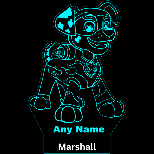 3D LED night lamp - Marshall Paw Patrol
