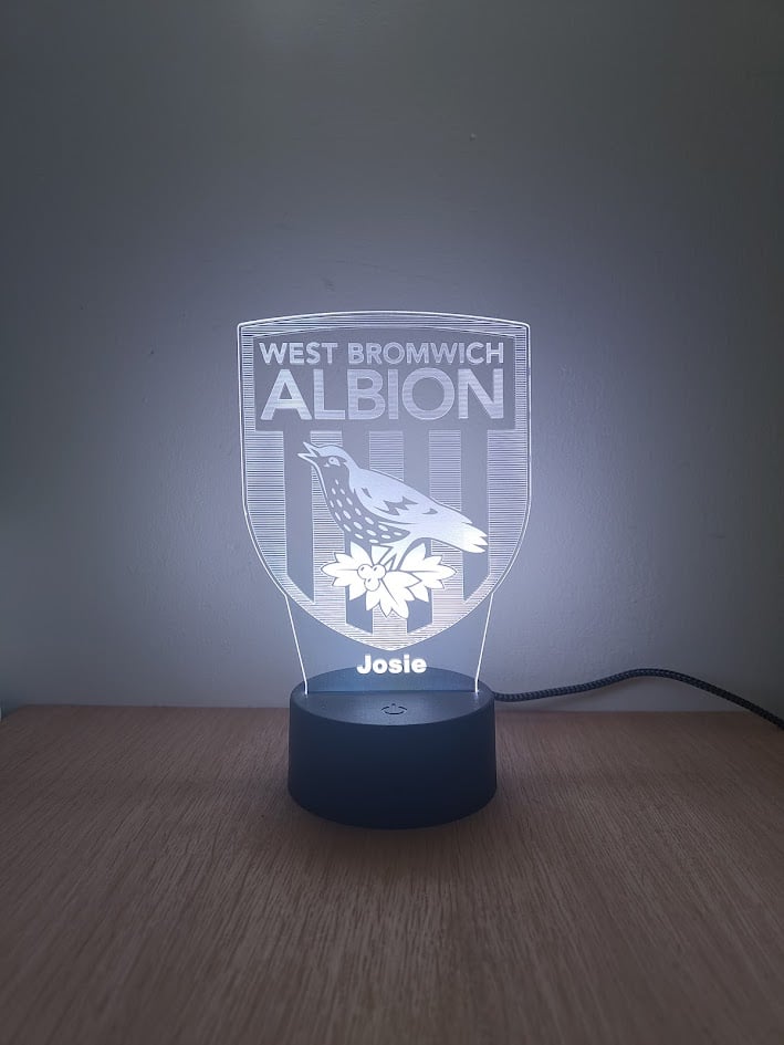 3D LED night lamp - West Bromwich Albion FC