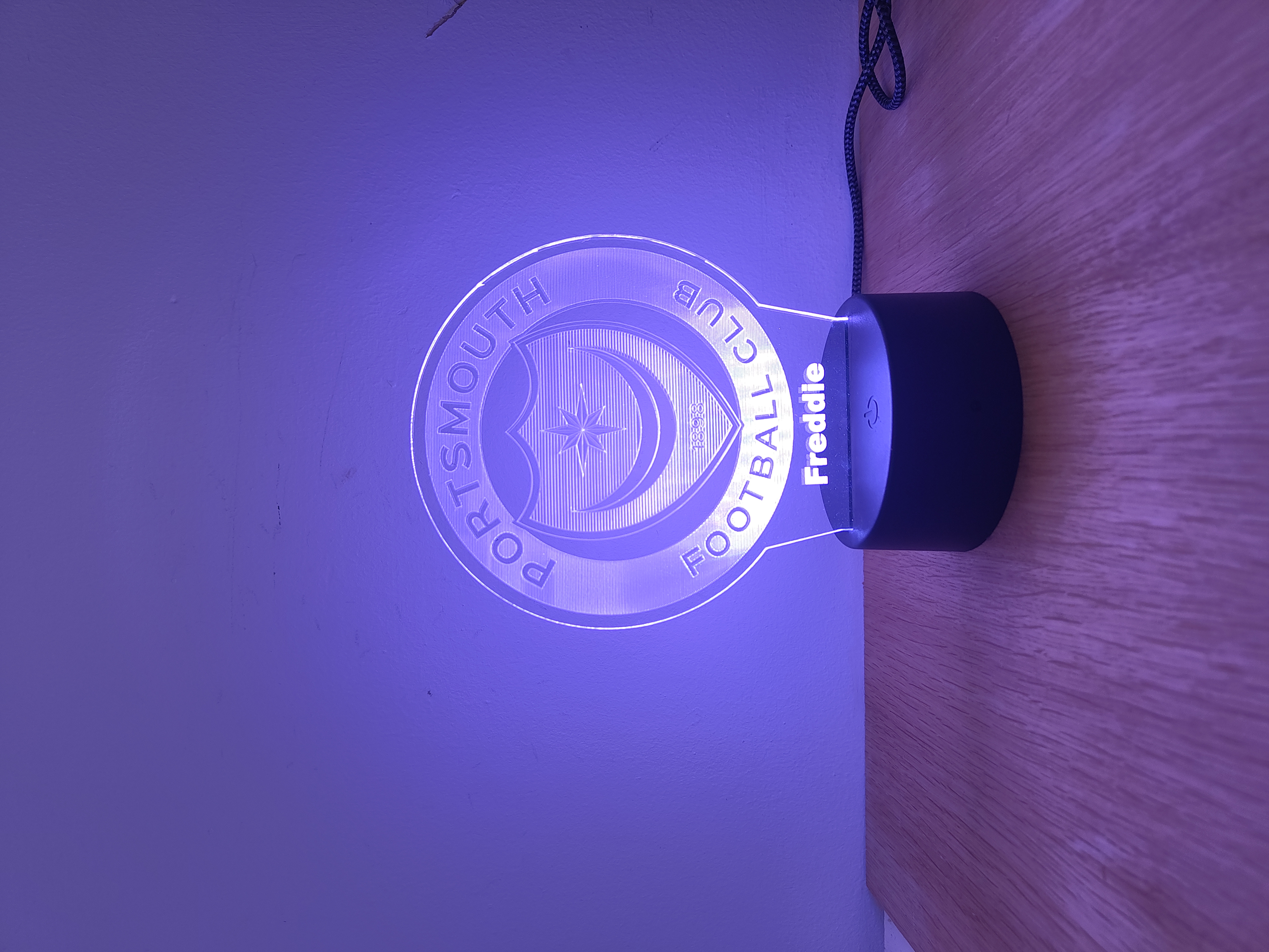 3D LED night lamp - Portsmouth FC