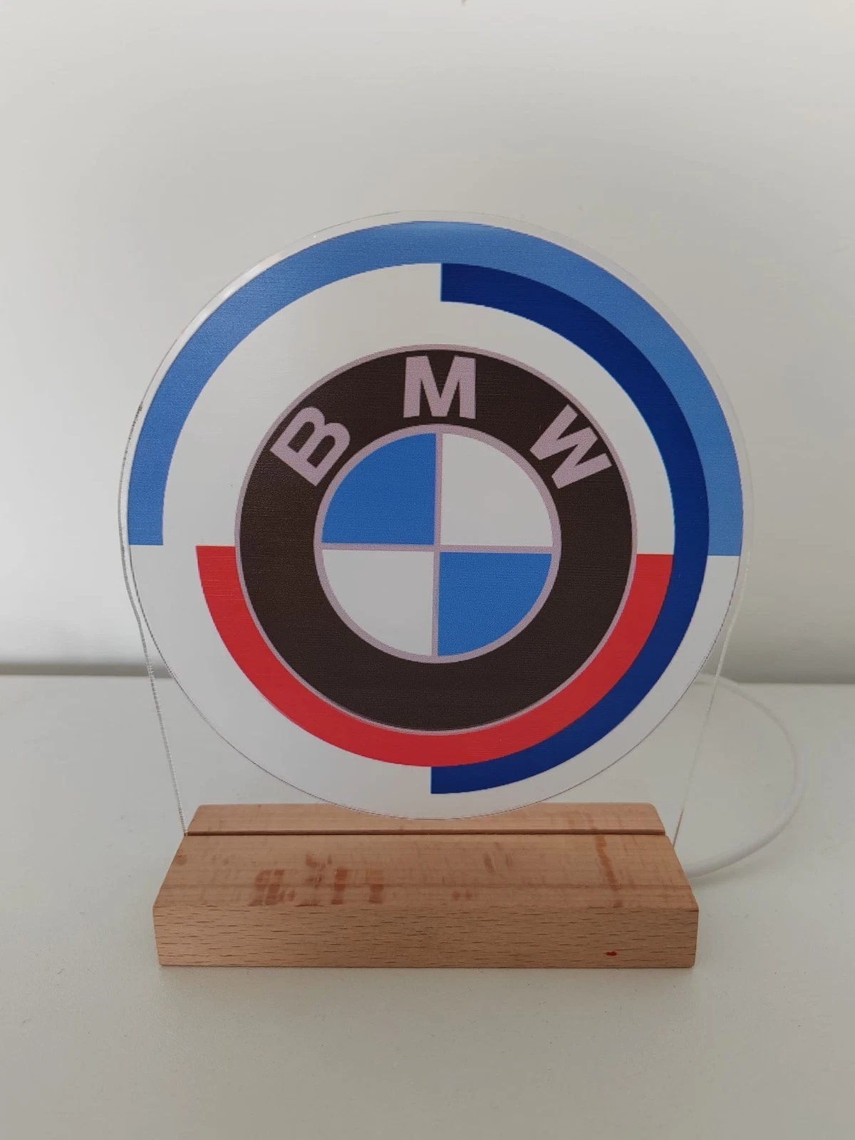 BMW Mpower LED logo UV printed Lamp